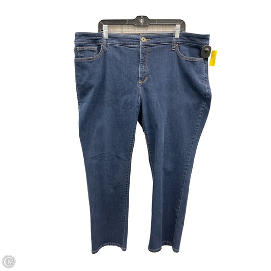 Jeans Straight By St Johns Bay In Blue Denim, Size: 22