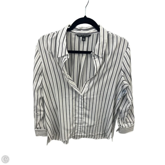 Top Long Sleeve By Zac And Rachel In Striped Pattern, Size: L