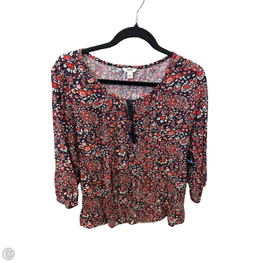 Top 3/4 Sleeve By Sonoma In Red, Size: Xxl