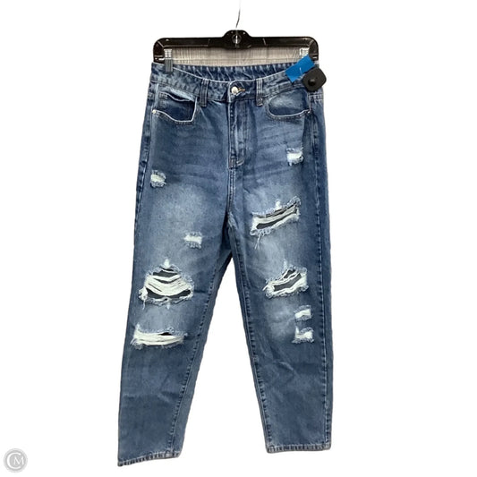 Jeans Straight By Shein In Blue Denim, Size: 6