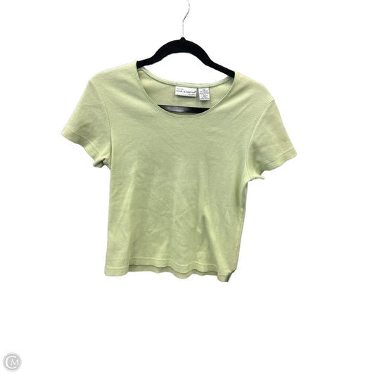 Top Short Sleeve Basic By Croft And Barrow In Green, Size: Mp