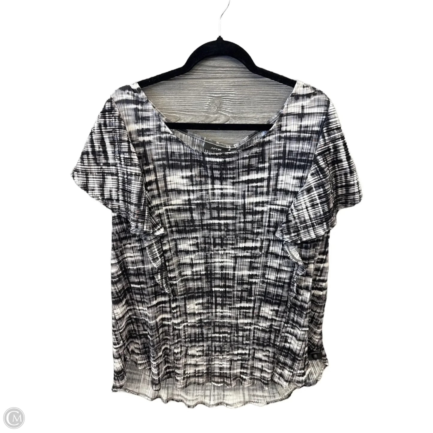 Top Short Sleeve By Apt 9 In Grey, Size: 3x