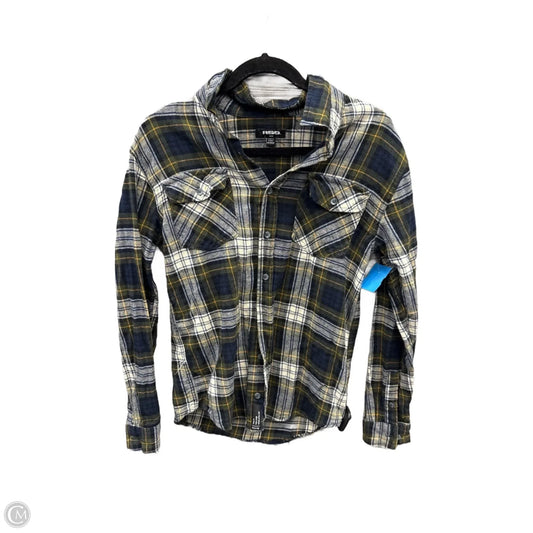 Top Long Sleeve By Clothes Mentor In Plaid Pattern, Size: S