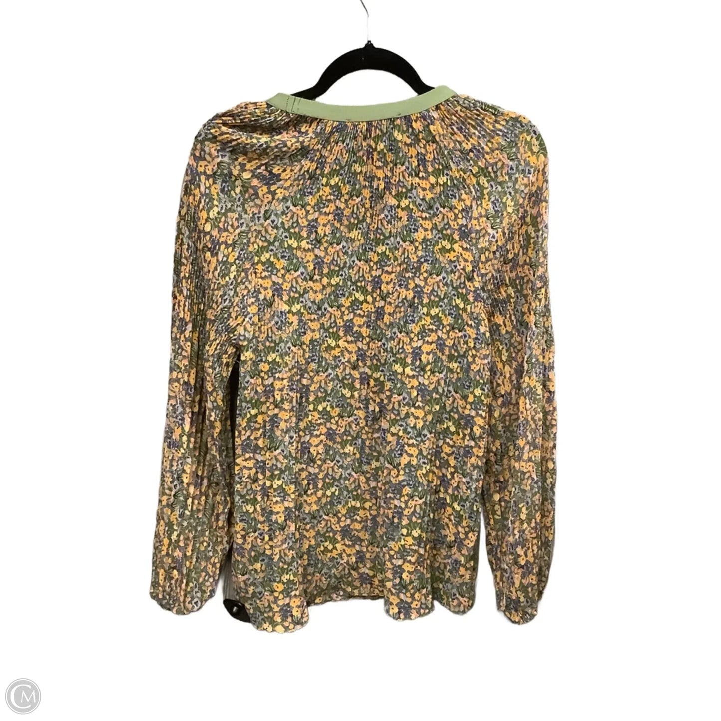 Top Long Sleeve By Zara In Green, Size: M