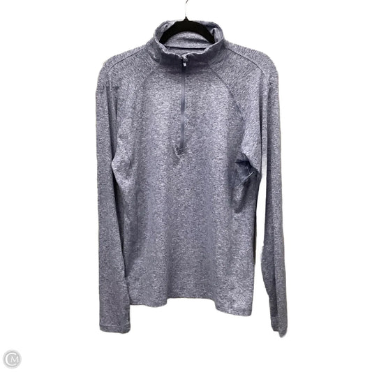 Athletic Top Long Sleeve Collar By Jockey In Blue, Size: Xl