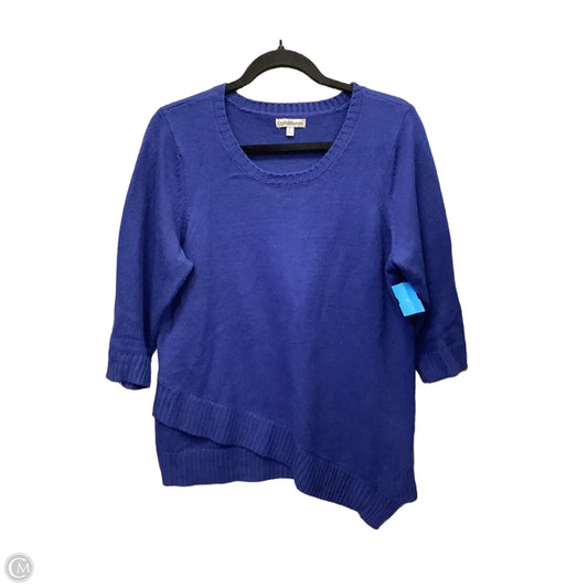 Sweater By Croft And Barrow In Blue, Size: L