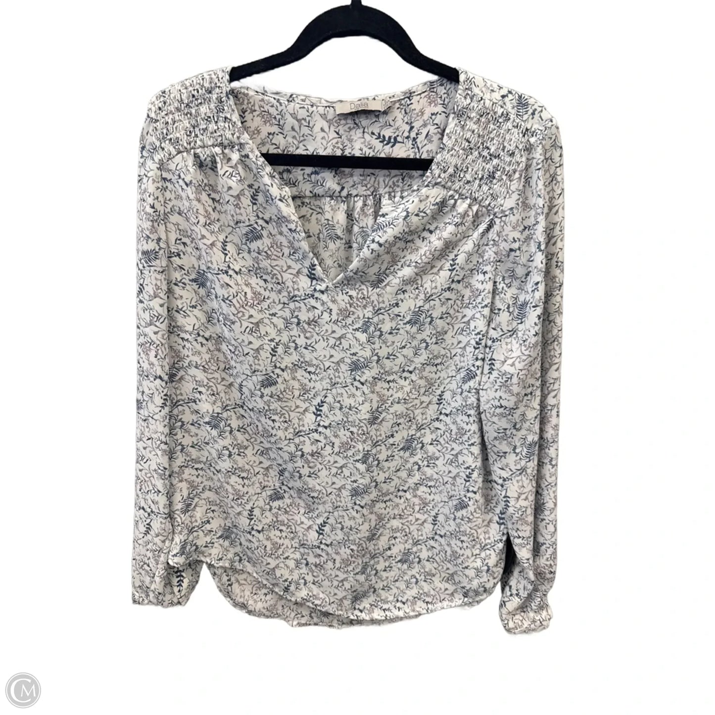 Blouse Long Sleeve By Dalia In White, Size: M