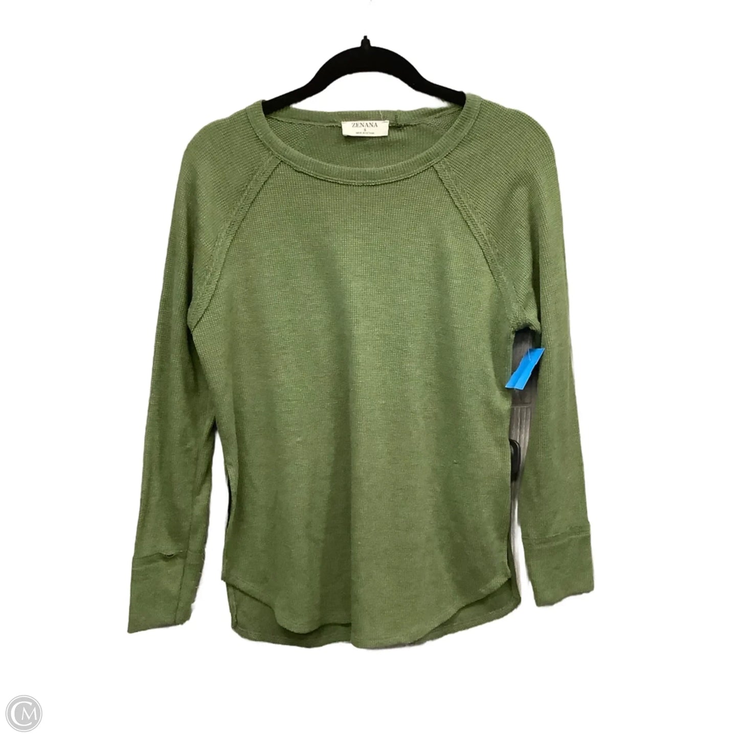 Top Long Sleeve By Zenana In Green, Size: S