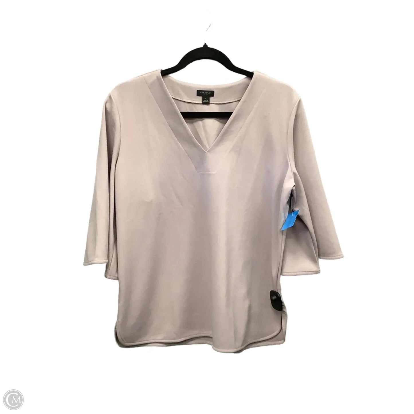 Top 3/4 Sleeve By Ann Taylor In Purple, Size: L