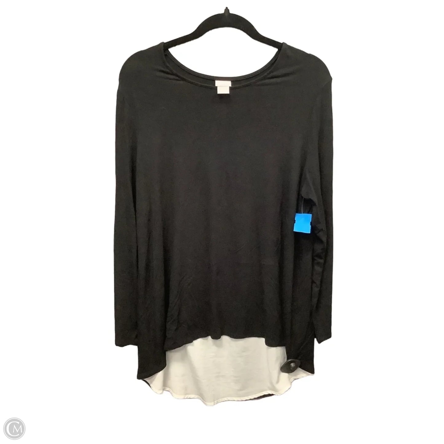 Tunic Long Sleeve By Chicos In Black, Size: L