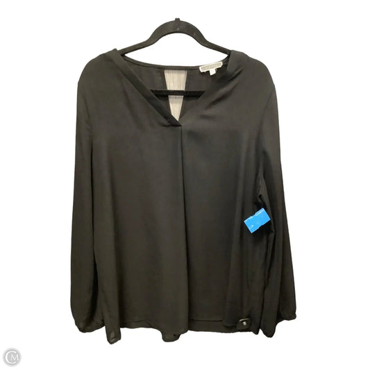 Top Long Sleeve By Pleione In Black, Size: Xl
