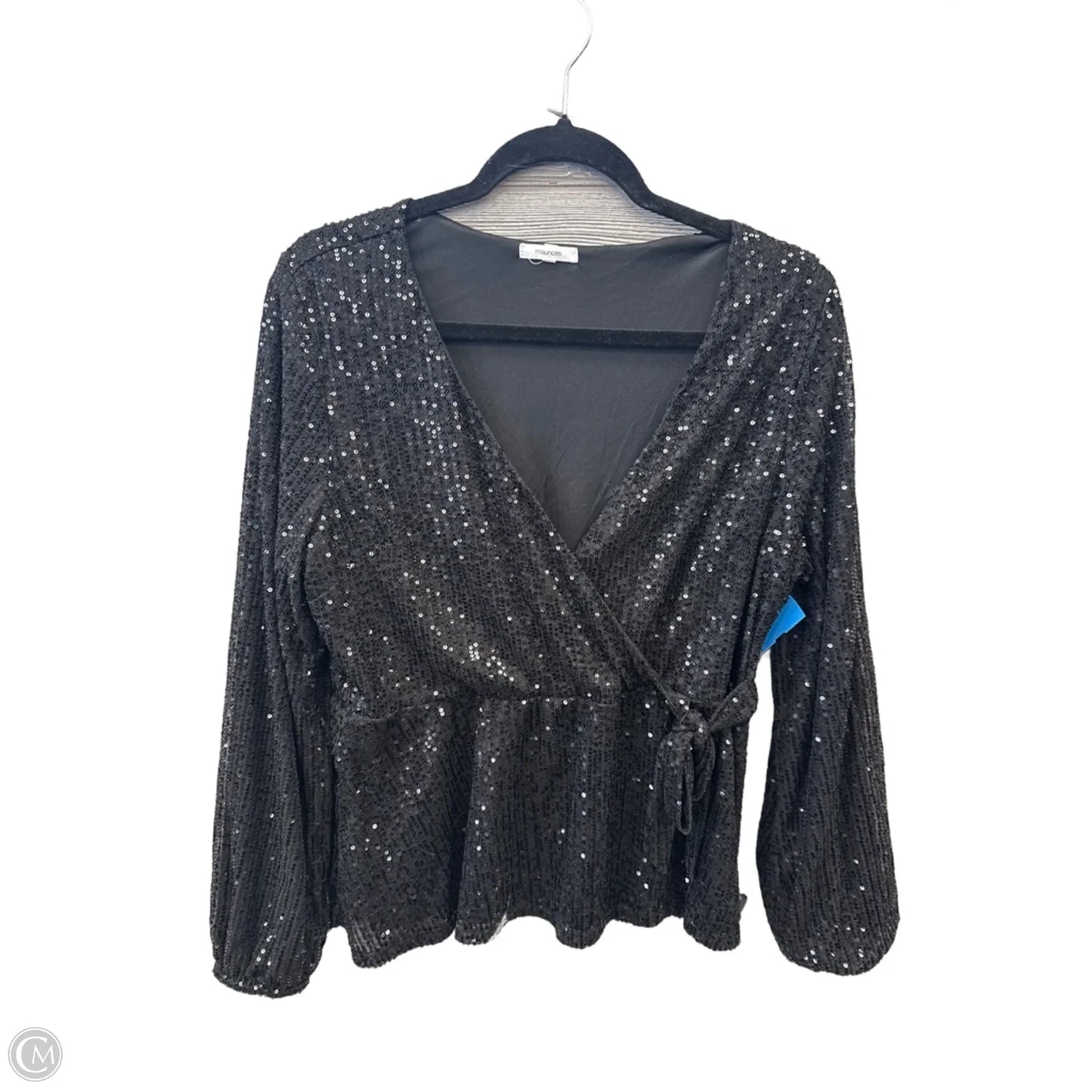 Top Long Sleeve By Maurices In Black, Size: L