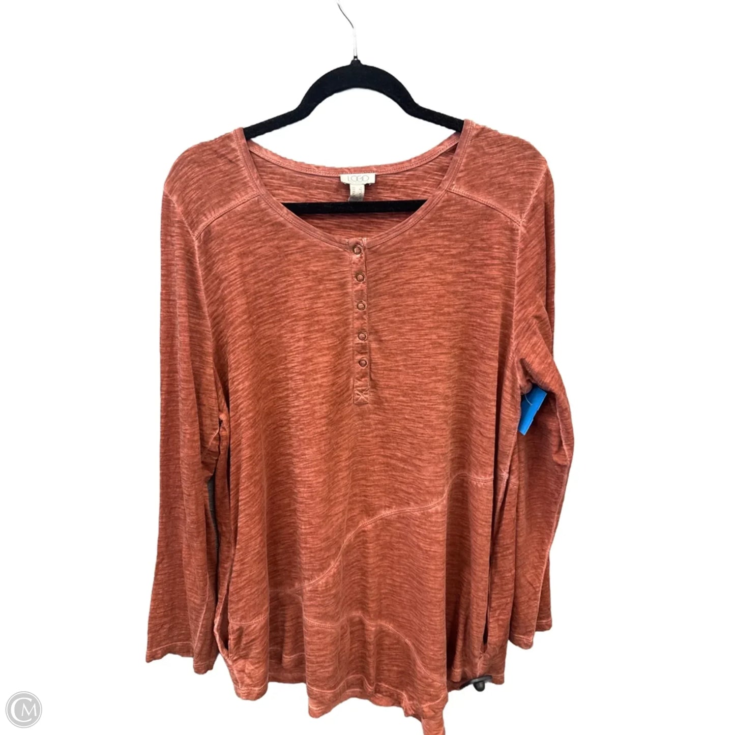 Tunic Long Sleeve By Logo In Orange, Size: L