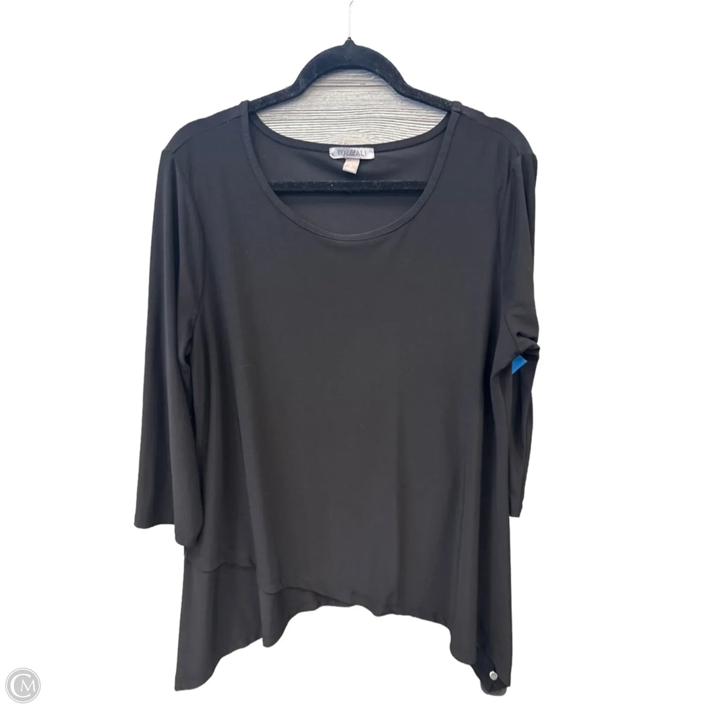 Top Long Sleeve By Roz And Ali In Black, Size: Xl