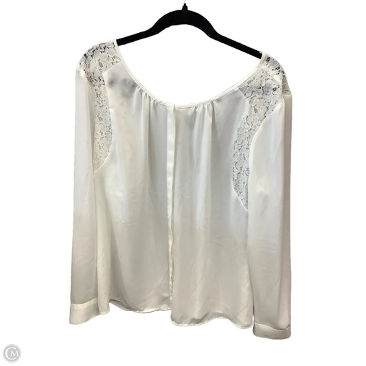 Top Long Sleeve By Worthington In White, Size: Xl