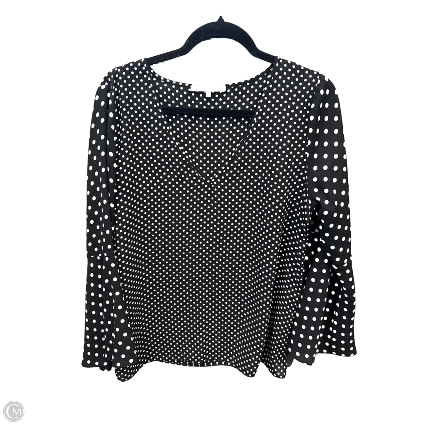 Top Long Sleeve By Violet And Claire In Polkadot Pattern, Size: L