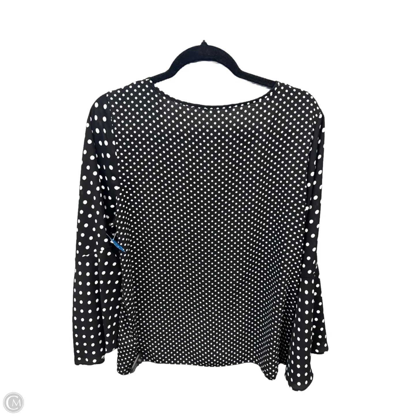 Top Long Sleeve By Violet And Claire In Polkadot Pattern, Size: L