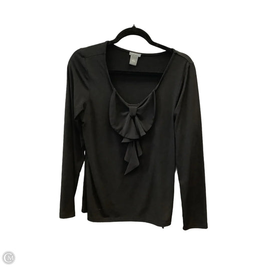 Top Long Sleeve By Ann Taylor In Black, Size: L