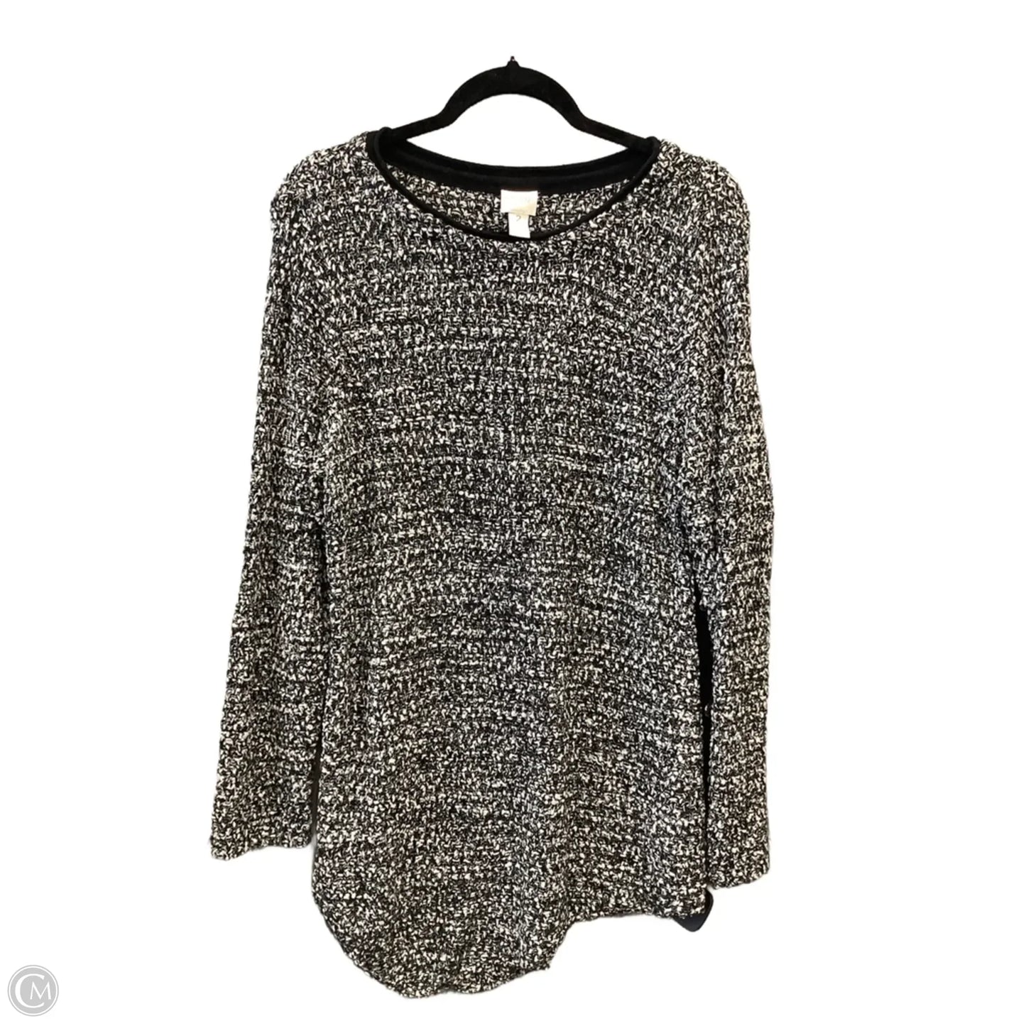 Tunic Long Sleeve By Chicos In Black, Size: L