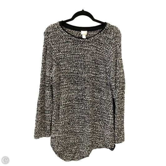 Tunic Long Sleeve By Chicos In Black, Size: L