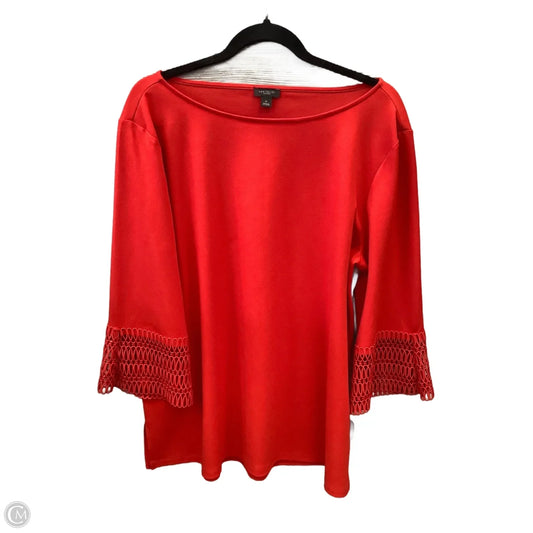 Top Long Sleeve By Ann Taylor In Red, Size: Xl