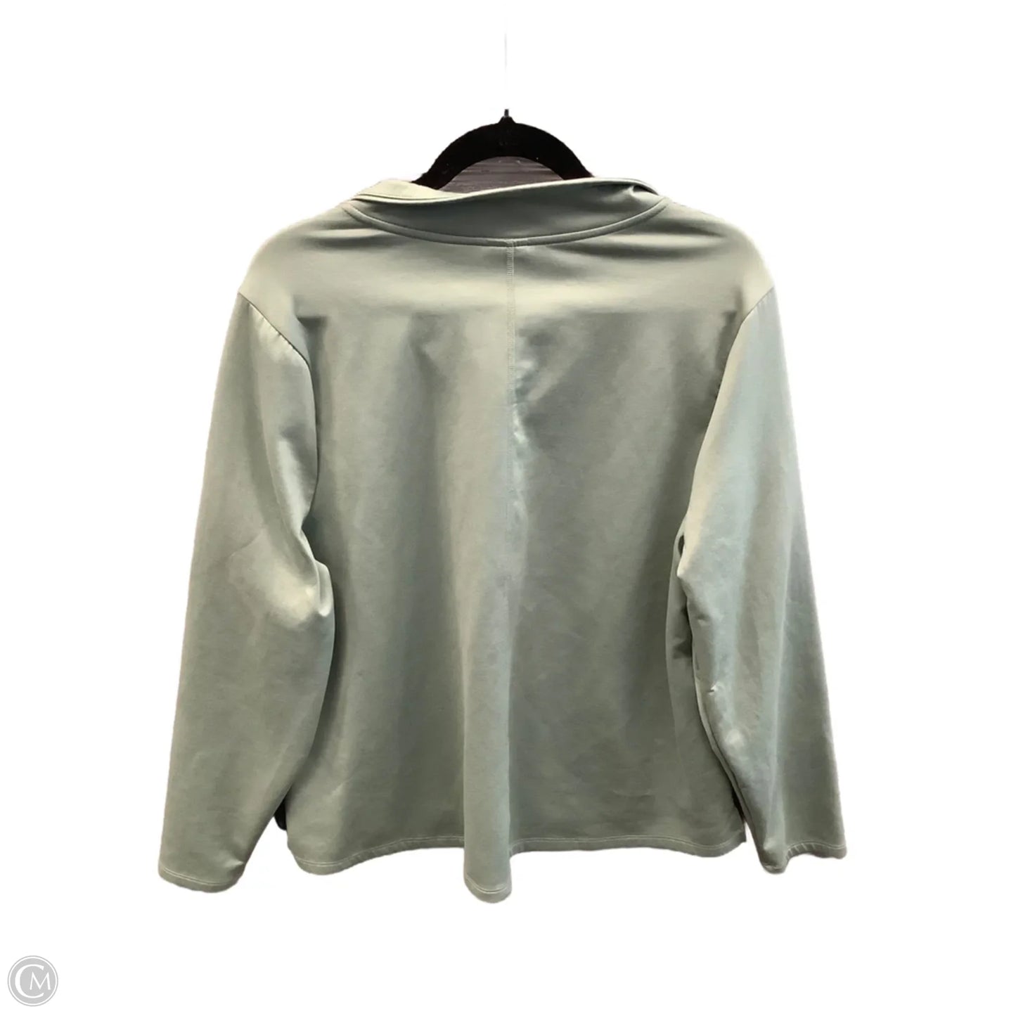 Athletic Top Long Sleeve Collar By Nike Apparel In Green, Size: 1x