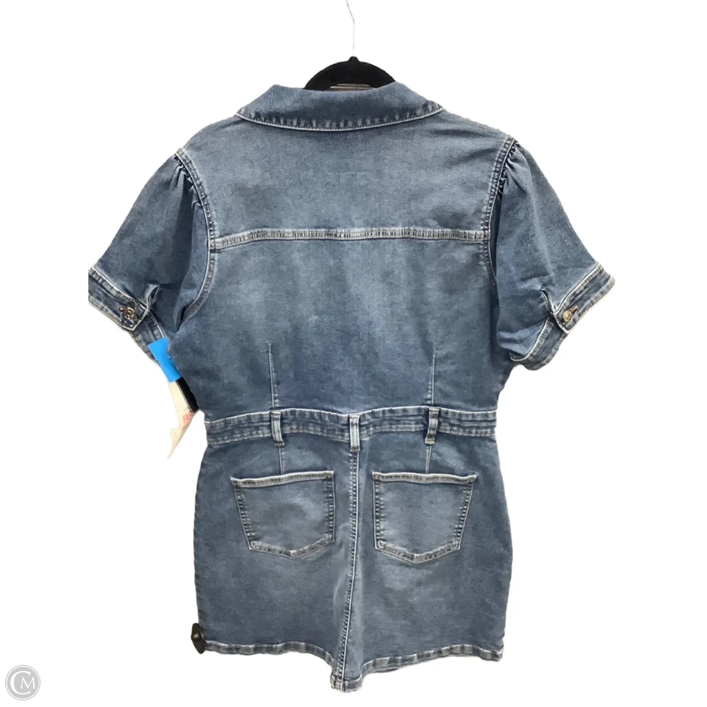 Dress Casual Short By Celebrity Pink In Blue Denim, Size: Xl