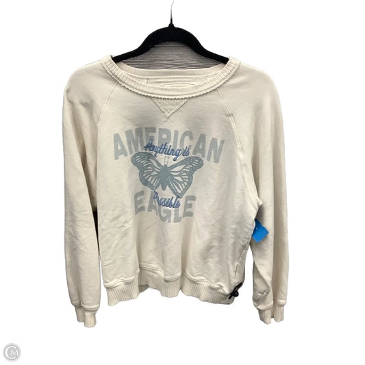 Sweatshirt Crewneck By American Eagle In White, Size: M