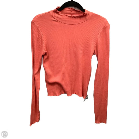 Top Long Sleeve By American Eagle In Pink, Size: M