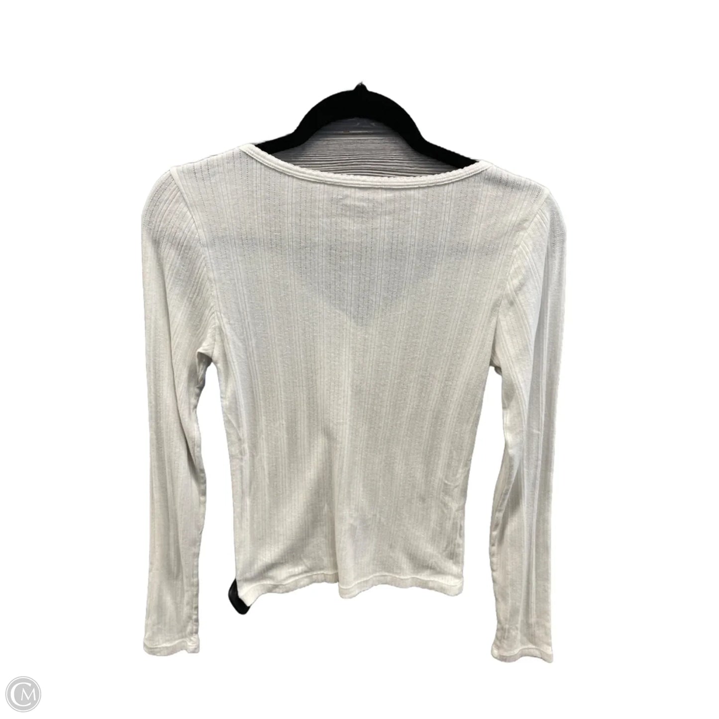 Top Long Sleeve By American Eagle In White, Size: M