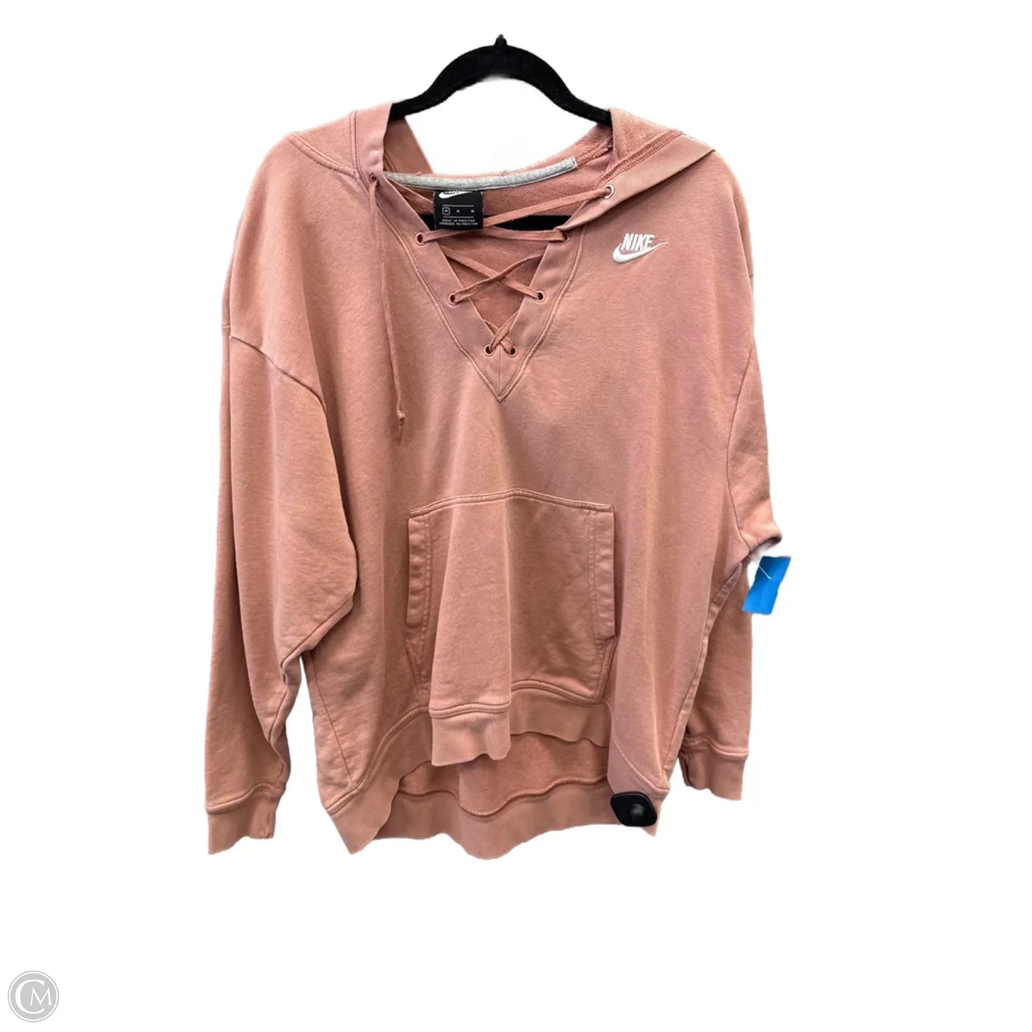 Sweatshirt Hoodie By Nike Apparel In Pink, Size: M