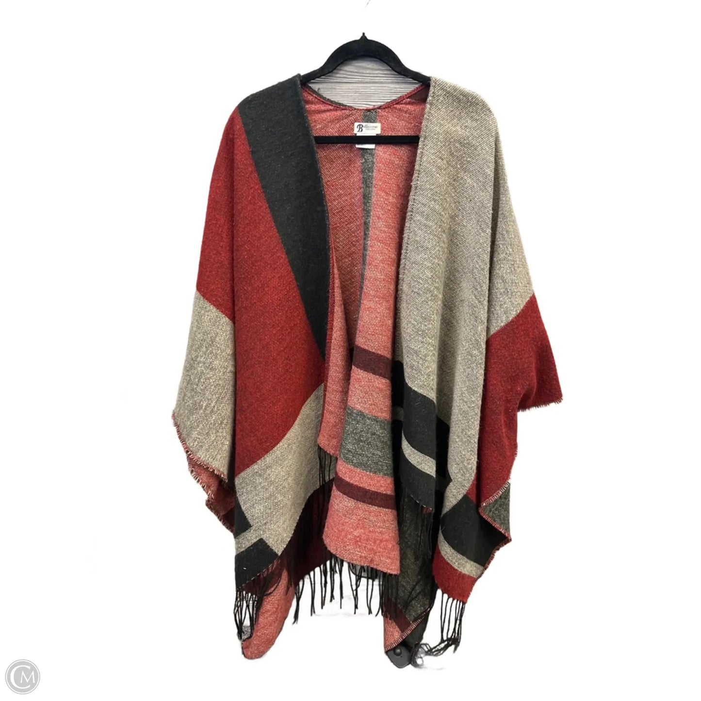 Shawl By Clothes Mentor In Plaid Pattern, Size: Osfm