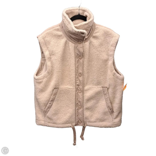 Vest Faux Fur & Sherpa By Joy Lab In Tan, Size: M