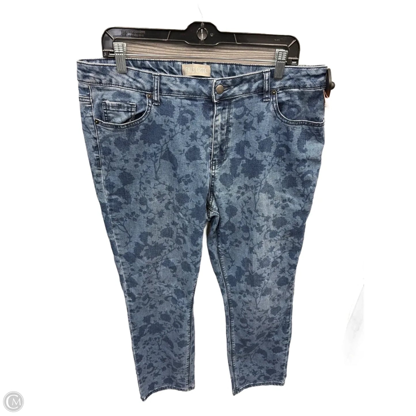 Jeans Straight By Falls Creek In Blue Denim, Size: 16