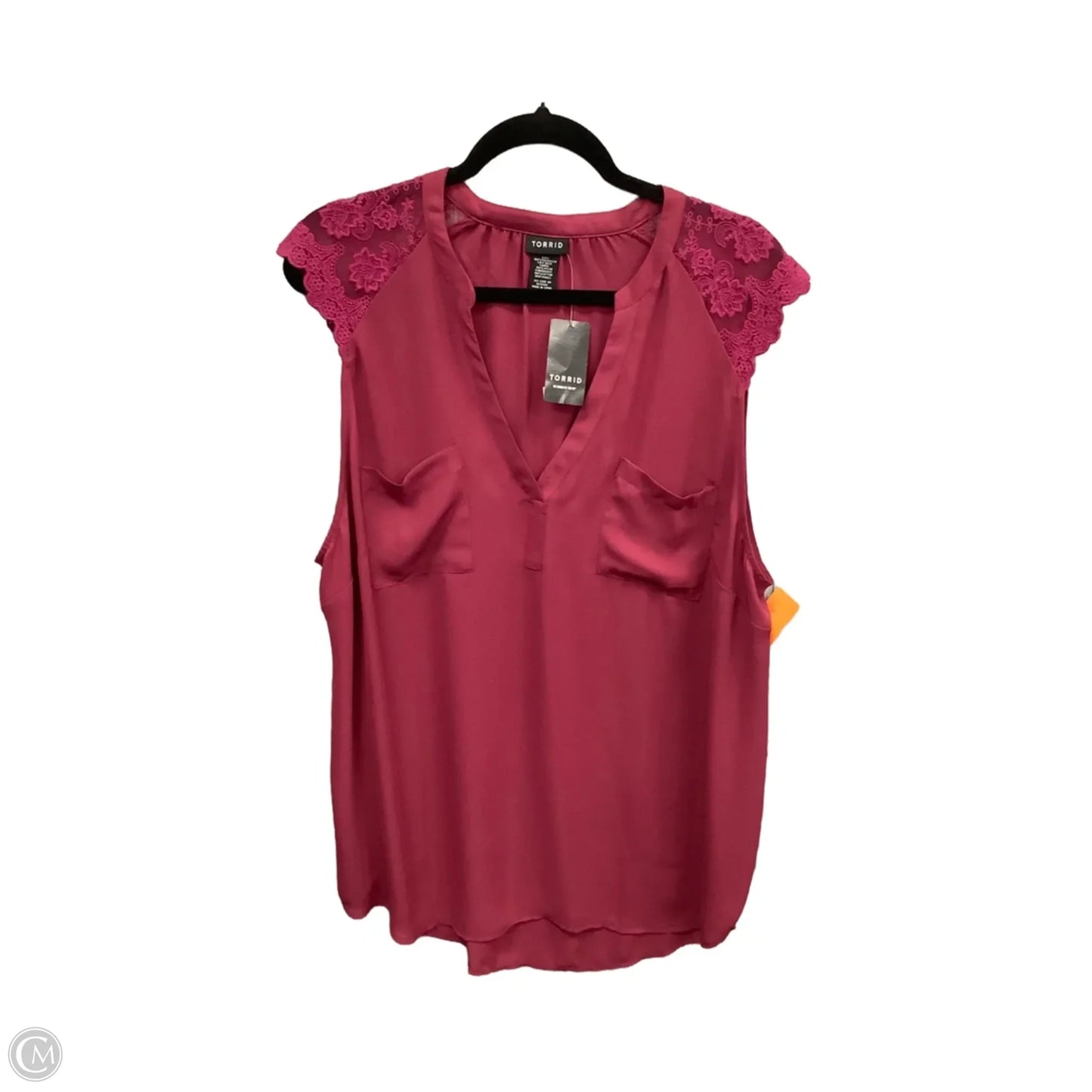 Top Sleeveless By Torrid In Red, Size: 2x