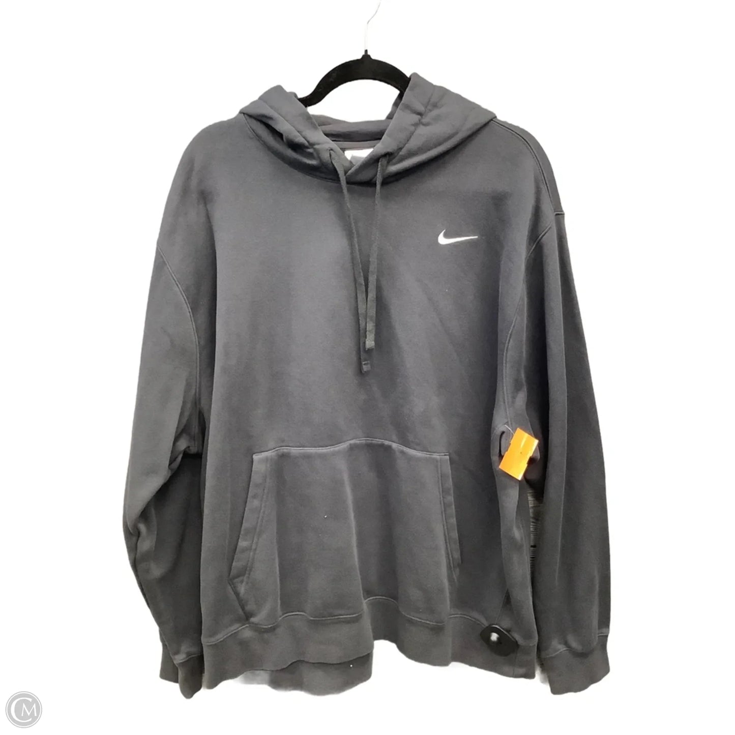 Sweatshirt Hoodie By Nike In Grey, Size: Xxl