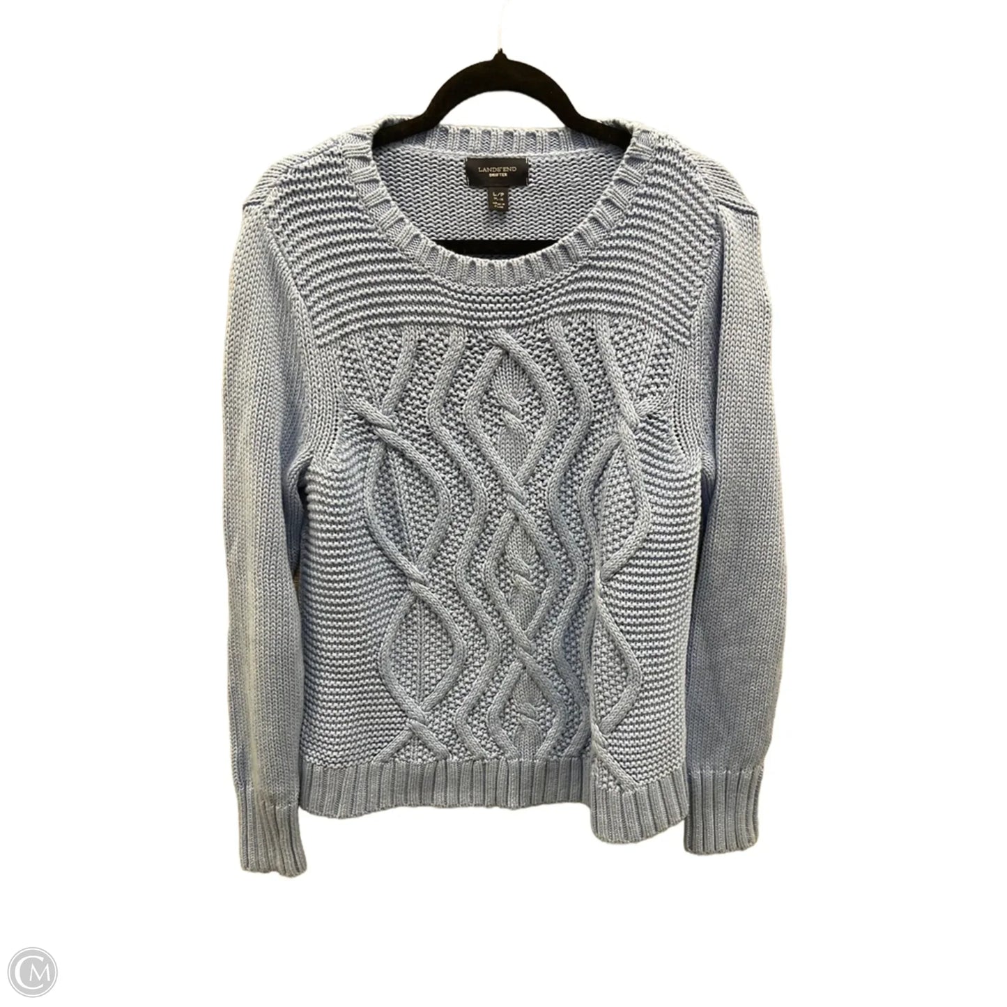 Sweater By Lands End In Blue, Size: Lp