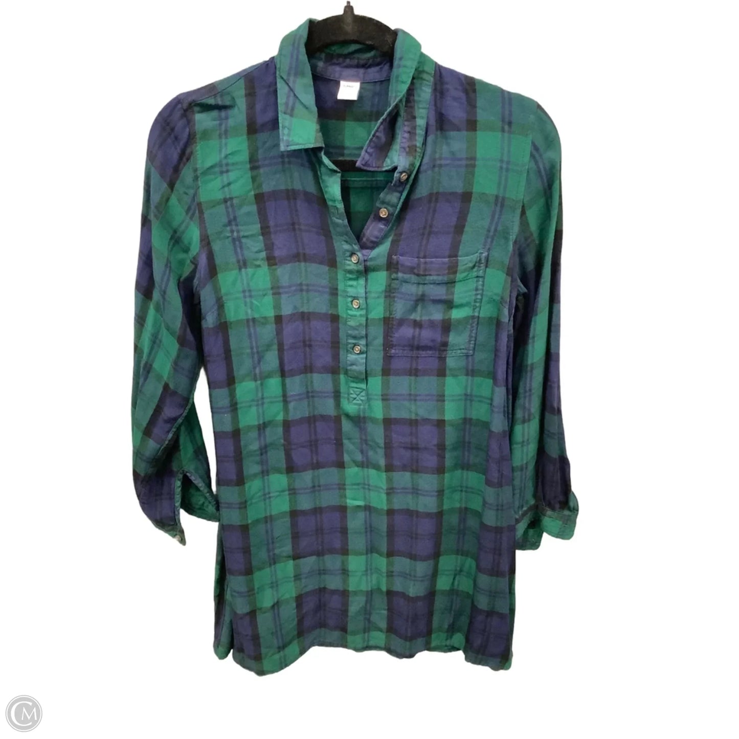 Top Long Sleeve By Old Navy In Green, Size: M