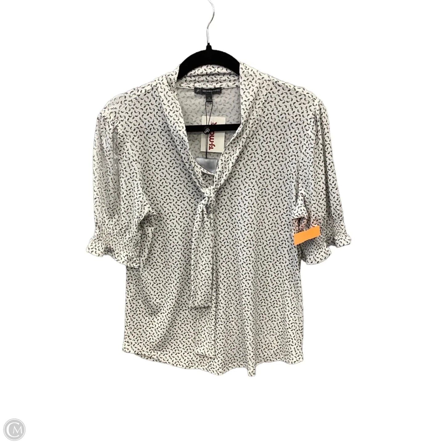 Top Short Sleeve By Adrianna Papell In White, Size: S