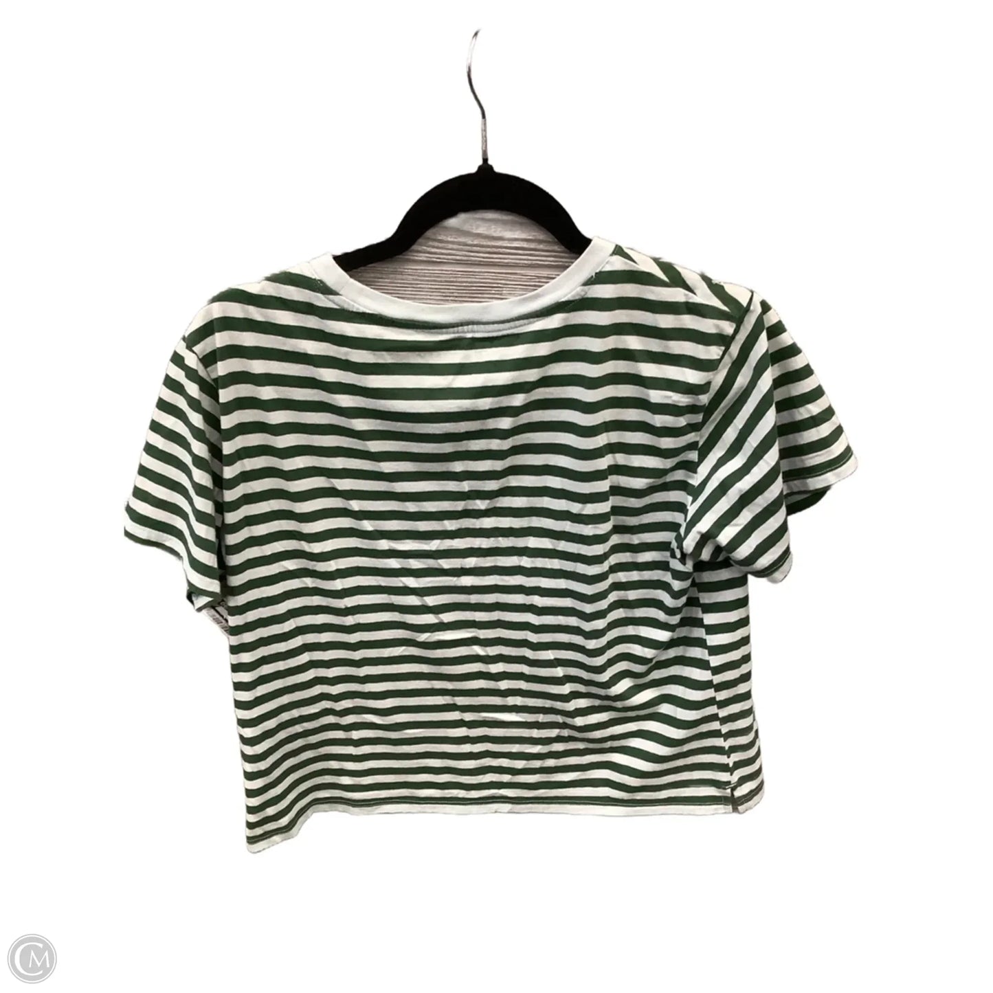 Top Short Sleeve By Free Assembly In Striped Pattern, Size: M