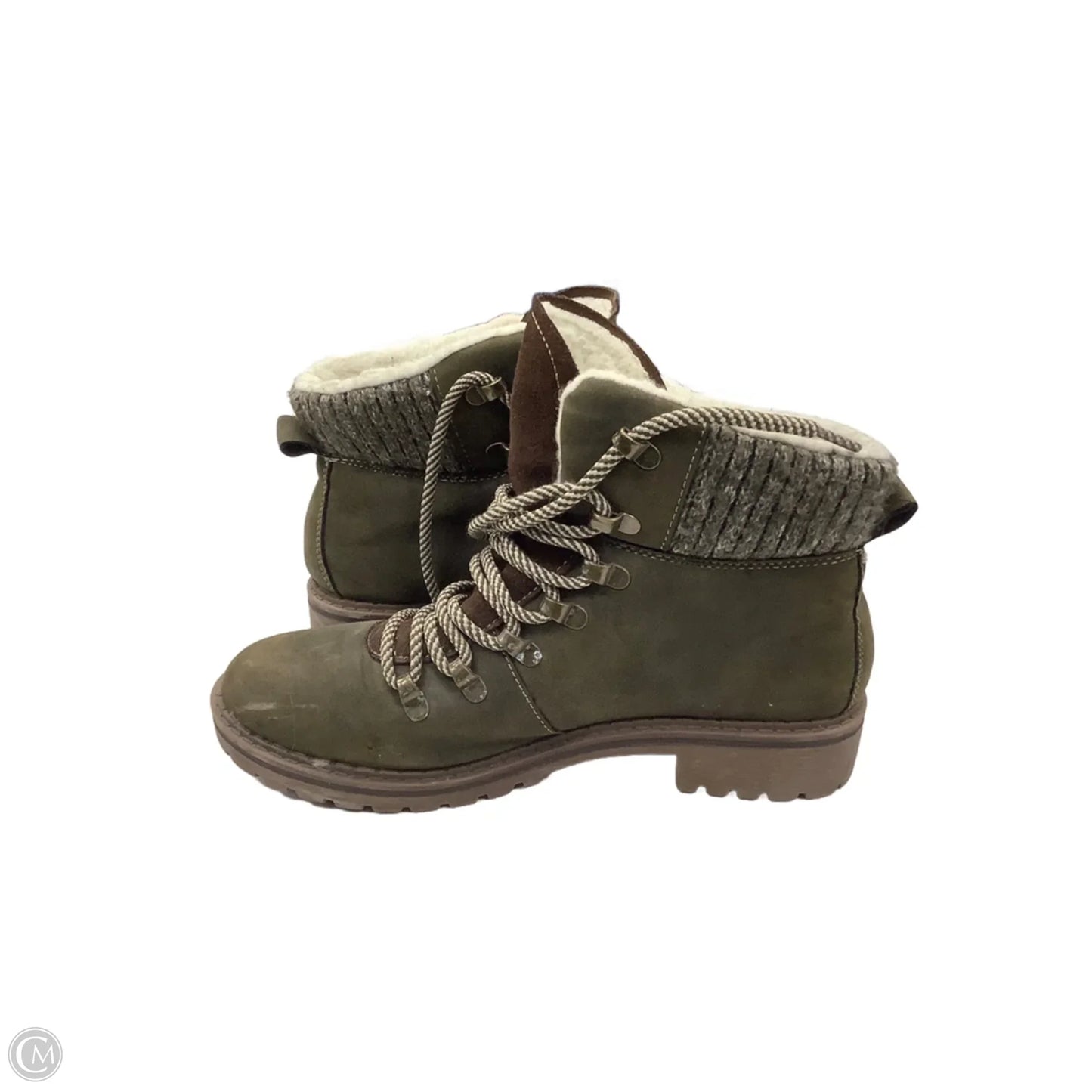 Boots Ankle Flats By Mossimo In Green, Size: 9