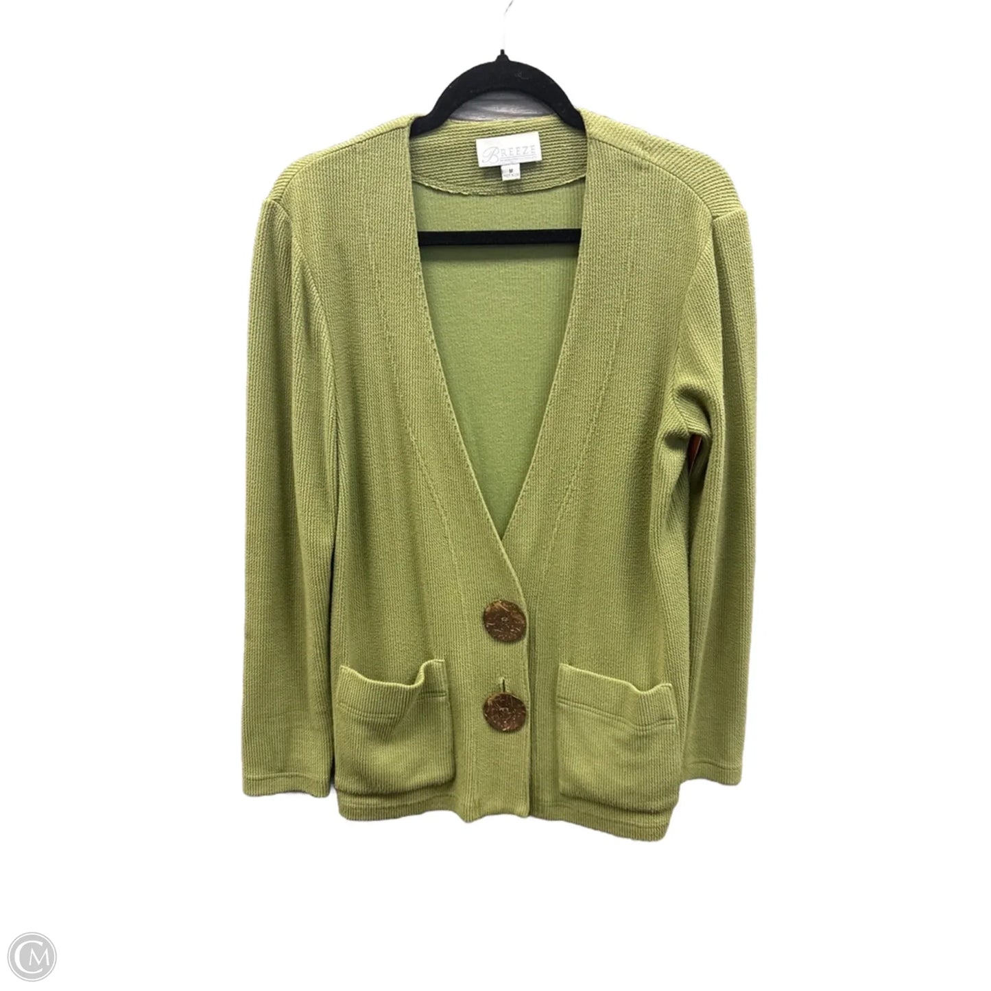Cardigan By Clothes Mentor In Green, Size: M