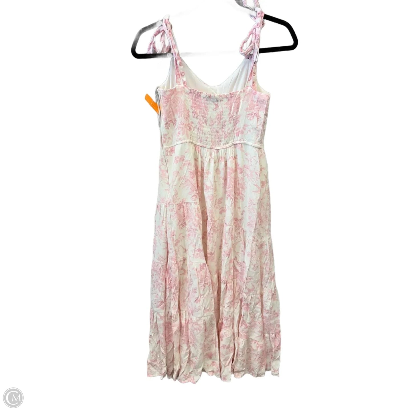 Dress Casual Maxi By Francesca's In Pink & White, Size: S