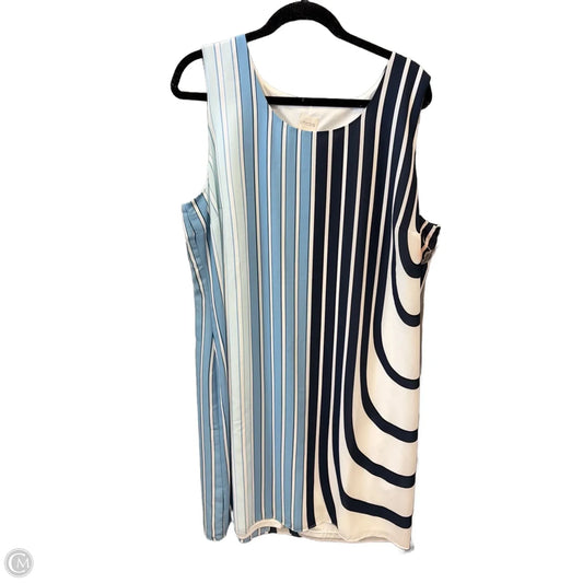 Dress Casual Midi By Chicos In Blue, Size: Xl