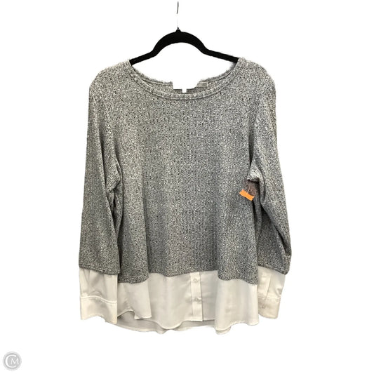 Top Long Sleeve By Calvin Klein In Grey, Size: Xxl