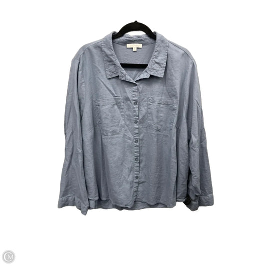 Top Long Sleeve By Daily Thread In Blue, Size: 3x