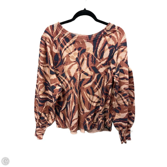 Top Long Sleeve By Democracy In Brown, Size: 3x