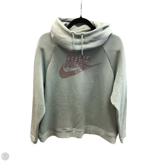 Sweatshirt Hoodie By Nike In Green, Size: Xl
