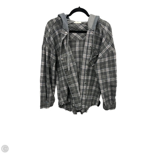 Top Long Sleeve By New In In Grey, Size: L