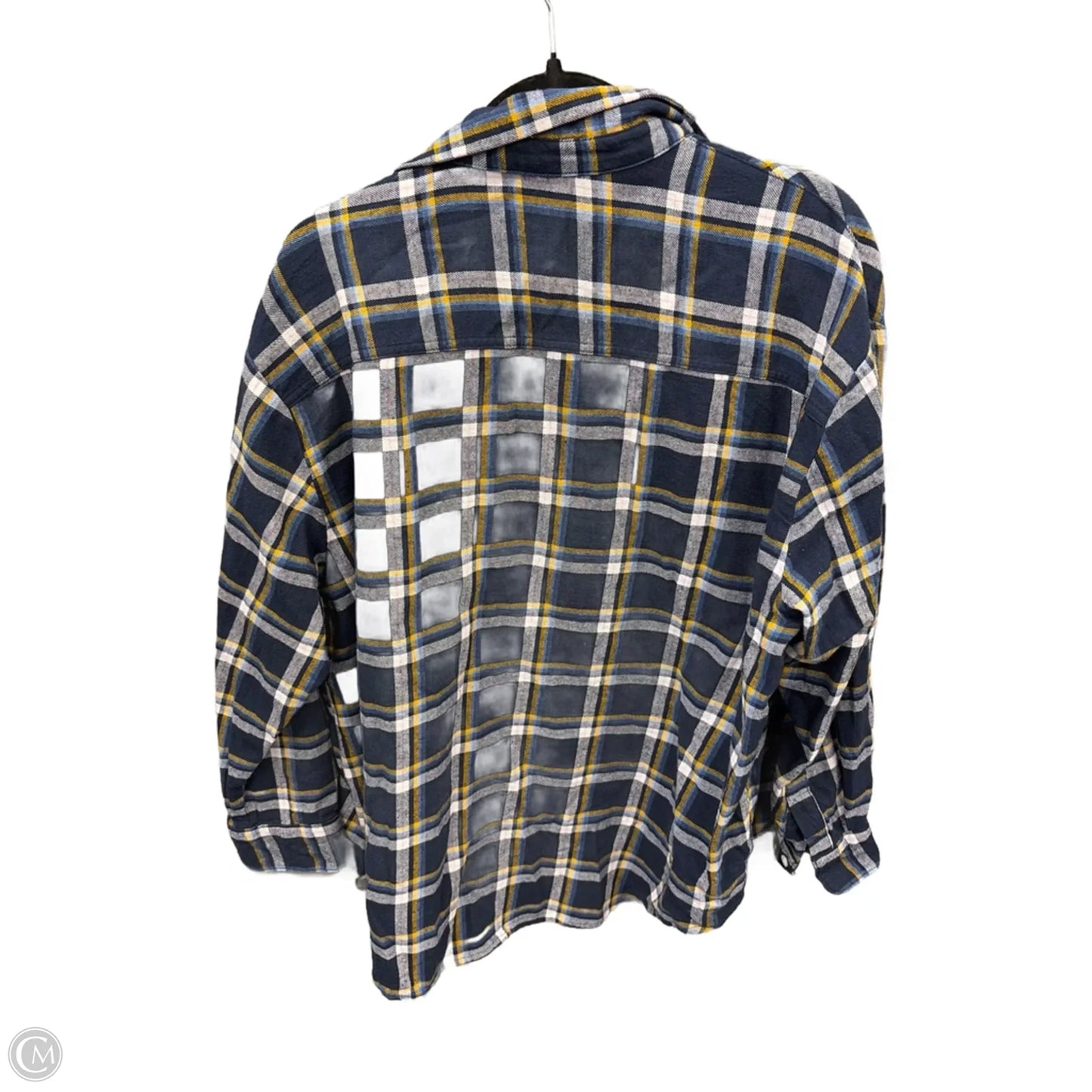 Top Long Sleeve By Old Navy In Plaid Pattern, Size: Xl